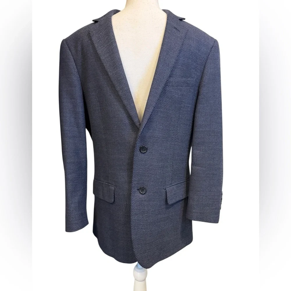 Daniel Hechter men’s wool two button double vent navy blazer size 38 regular